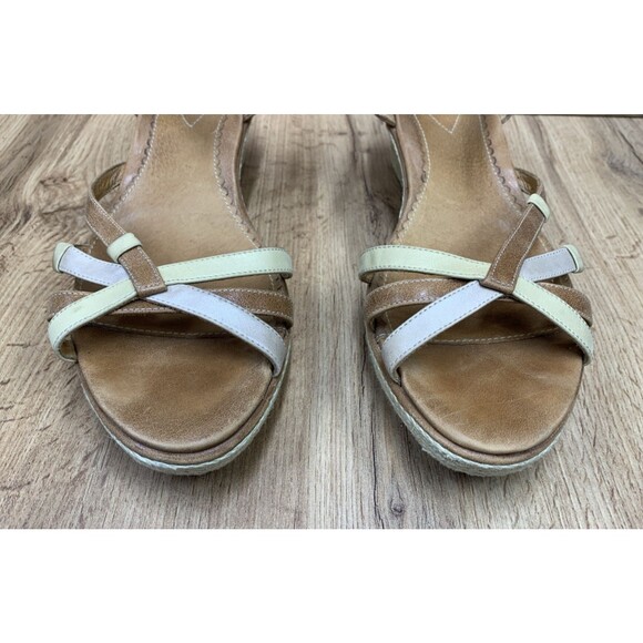 Clarks Artisan Collection Women's Espadrille Wedge Sandals Hook & Loop Brown 12M - Picture 6 of 16